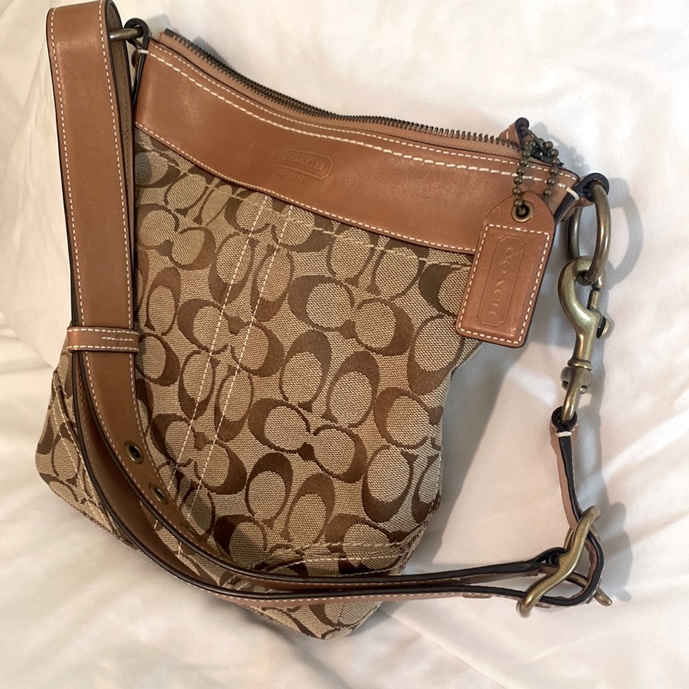 Coach Genuine Leather Strap Bag.